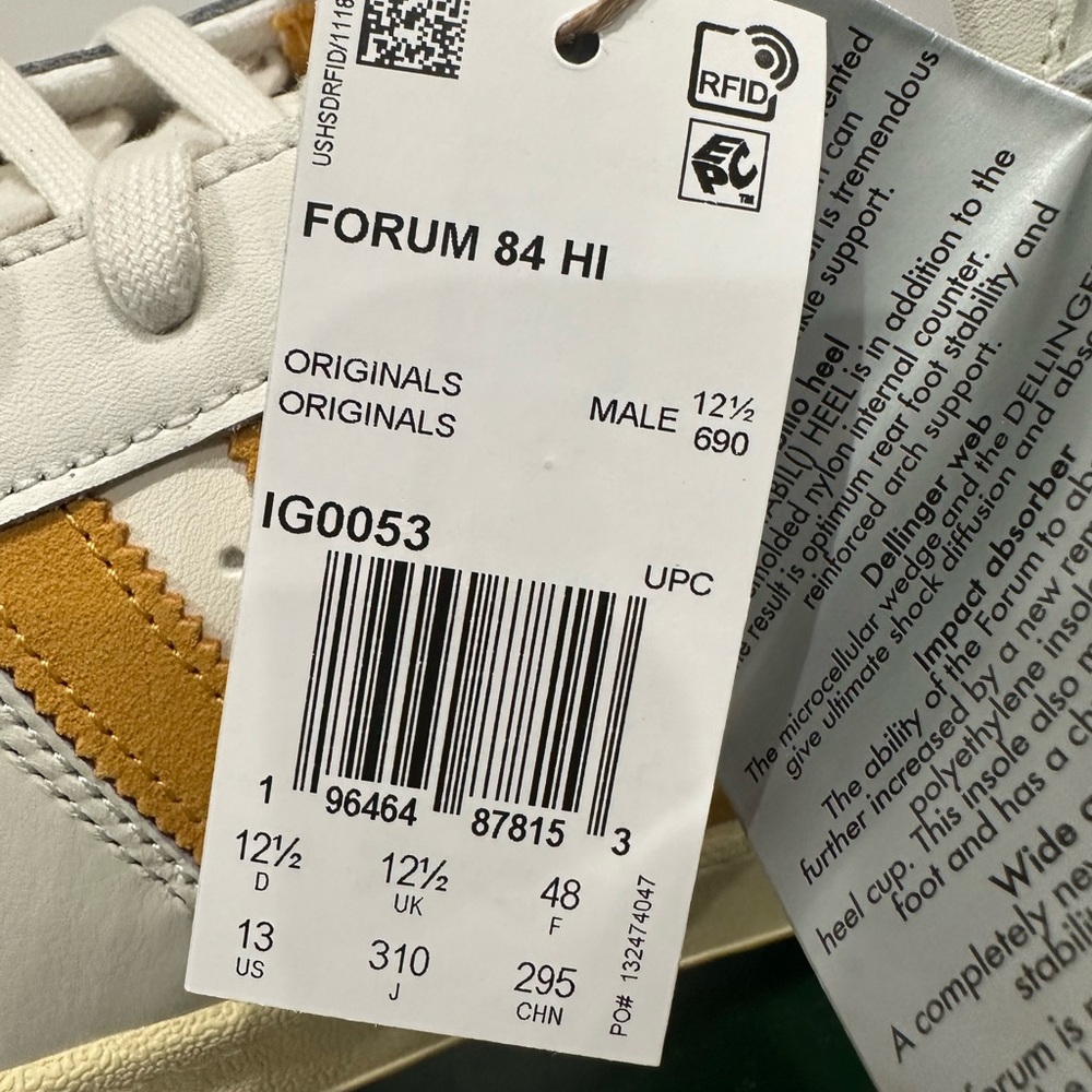 adidas Forum 84 High 'Preloved Yellow' Men's 13 - Picture 5 of 8